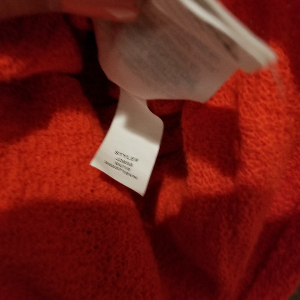 Madewell Texture & Thread Wrap Top Side Tie Red XL - Picture 5 of 6